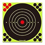 Kopinma 100 Pcs Zielscheiben für Luftgewehr Luftpistole und Kugelfang, Schießscheiben Leuchtend, Fluoreszierende Grüne Zielaufkleber, Grüne Targets und Aufkleber, 20.3x20.3x0.1cm
