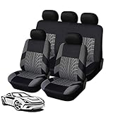 WFYBMB Autositzbezüge für FIAT Panda 3 Series (Type 169) 2003-2012, Autositzauflage Airbag Geeignet Innenraum Protectors Accessories Auto Tuning Atmungsaktiv Rutschfester Bequem,B-Grey