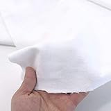 TOLKO 50cm weißer Molton Baumwollstoff Meterware | ÖkoTex Baumwoll-Nesselstoff 240cm breit uni Kleiderstoff Dekostoff | Baumwolle Vorhangstoff Bezugsstoff Webstoff