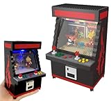 Mikro Retro Konsole Klemmbausteine für Erwachsene und Jugendliche,1060 Teile DIY Tabletop Anime Fighter Szene Arcade Maschine Modellbausatz Kreative Geschenke für Erwachsene or Gaming Fans Jugendliche
