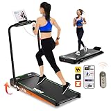 TODO Laufband für Zuhause mit Neigung, 2.5HP Walking Pad, Elektrisches Klappbares Laufband 1-12 km/h, Laufpad Schreibtisch mit Fernbedienung und App, LCD-Anzeige