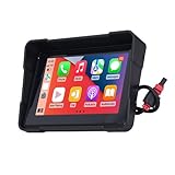 Motorrad-Dashcam für Carplay und Android Auto, 5-Zoll-IPS-Touchscreen-PND-Motorrad-DVR, Motorrad-GPS-Navigationssystem mit Dual-Bluetooth-Sprachsteuerung