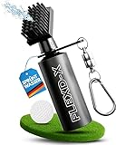 FLEXD-X Hochwertige Golf Bürste mit Wasser - Golfschläger Bürste, 118ml Tank Golfschläger Reiniger perfekt auf dem Platz, Reinigungsbürste für Golfschläger
