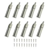 Türdämpfer Softclose Nachrüsten (10 Stück, Beige) – Rechteckiger Schranktür Dämpfer mit 20 Schrauben, Dämpfer gegen Knallende Türen & Push to Open Funktion für Küchenschrank, Schublade, Büroschrank