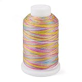 Crafans Gewachste Polyesterschnur, 0,5 mm, Farbverlauf, 6-lagig, gewachst, 230 m, gewachste Bastelschnur, Rundfaden, Perlenschnur für DIY, Basteln, Makramee-Projekt, Limette