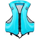 Aufblasbare Schwimmweste, Unisex-Erwachsene Tragbar Auftriebshilfe Weste schwimmhilfe für den Wassersport, Schnorchelnd, Schwimmen, Surfen, Bootfahren