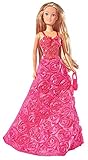 Simba 105739003 - Steffi Love Princess Gala Fashion, 2-Fach Sortiert, es Wird nur EIN Artikel geliefert, Spielpuppe als Prinzessin im traumhaften Rosenkleid mit Handtasche, 29cm, ab 3 Jahre