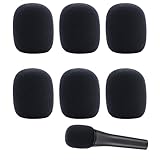 6 Stück Schwarz Popschutz Mikrofon,popschutz,pop filter,mikrofon popschutz,schaumstoff,Windschutz Schaumstoffabdeckung Muff,Anti-Bruit Pop Schutz Schaumstoff Microphone,Handmikrofon Popschutz
