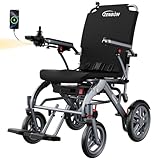 Elektrorollstuhl Faltbar Leicht 18KG: 30KM Rollstuhl Elektrisch Klappbarer - Elektrischer Rollstuhl für Senioren mit Heckassistent Taste bis 150KG (Silber)