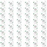 ALUSSO LIGHTING LED Einbaustrahler 230V, 5W Warmweiß 3000K Deckenspots mit Abnehmbar Modul Nicht Dimmbar, Ø68mm Ultra Flach LED Einbauspot IP44 Waterproof für Küche Badezimmer Wohnzimmer, 48er Set