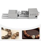 BJTDLLX Drehmaschine 96W Mini Drehbank Metall für Holz, Perlen Drehmaschine Poliermaschine, Tischdrehbank Holz Drechselbank DIY Holzbearbeitung Poliermaschine für Drehen, Schnitzen, Schleife