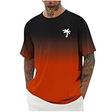 Tshirt Herren Baumwolle Kurzarm T-Shirts Slim Fit Tee Shirt Männer Sommer T Shirt Stretch Herren-T-Shirt Sport Tshirts Y2K Sommershirt Oberteile Blitzangebote des Tages Gelb S