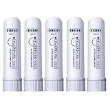 5X Nasal Inhaler,Nachfüllbarer Inhalator Stick,Aromatherapie Inhalator,Eukalyptus Ätherisches Öl Naseninhalator,Energiestift Zur Verbesserung Der Atmung Inhalierstift,Inhalationsstift,ragbarer Nasenin