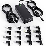 Universal-Ladegerät für Laptop, 90 W, Ersatz für HP Dell Acer ASUS Lenovo Samsung IBM Toshiba Sony Fujitsu Gateway Notebook Ultrabook Chromebook Netzkabel mit 16 Aufsätzen