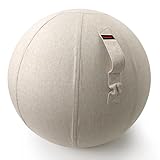 Deuser Ballbezug aus Kaschmirimitat, 55/65/75 cm, Schutzhülle für Gymnastikball, Rutschfester Ballschutz für Sitzball (65cm)