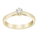 JC Trauringe Damenring Solitär-Ring 585 Gelbgold Verlobungsring mit Diamanten Vorsteckring A116 203BR5 (59 (Ø 18,8 mm), 0.15)