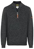 camel active Herren Feinstrick Troyer aus Baumwollmix Anthrazit menswear-3XL