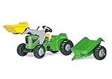 Rolly Toys Futura Trettraktor mit Lader und Anhänger (rollyKiddy Traktor; Frontlader; Schaufellader; Kinder ab 2,5 Jahre) 630035