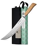 Mitsuharu Shoman-Serie 25cm Cimitar-Messer, Oliva Küchenmesser mit Holzgriff