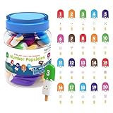 Zahlenspiele Für Kinder - Süßes Eiscreme-Zahlen-Matching-Spiel, Unterhaltsames Und Fesselndes Zuordnungsspiel, Zahlenlernspielzeug Für Kleinkinder, Fördert Zahlenerkennung Und Kognitive Fähigkeiten