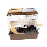 Haustierkäfig große Hamsterkäfige Natürlicher Hamsterkäfig Kleiner Hamsterkäfig Hamster Winterhaus kleintierkäfig Villenkäfig für kleine Haustiere Chinchillakäfig Coffee BESPORTBLE