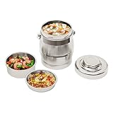 Dekltus Thermobehälter für Essen, 1.4L Lunchbox Thermo, Doppelschichtige Warme Speisen für Suppen, Babybrei, Porridge 135 x198 mm