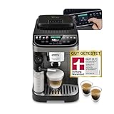 De’Longhi Magnifica Evo Next - Perfetto Kaffeevollautomat mit LatteCrema-Milchaufschäumer, 13 One-Touch-Getränke, Coffee- und Cappuccino Kaffeemaschine, farbiges Touch-Display, Titan (ECAM312.80.TB)