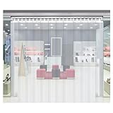 Isolierter PVC-Vinyl-Streifenvorhang für WalkIn-Gefrierschränke, kommerzielle Kühler und Lagertüren, 1,6 mm dick, 90 x 240 cm, energiesparende Lösung