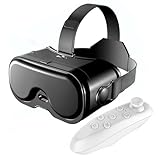 LICAEVEY Smartphone-VR-Headset, 120° FOV Verstellbare Anti-Blaulicht-3D-Brille mit Bluetooth-Controller für EIN Immersives 3D-Erlebnis bei Spielen und Filmen (White)