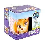 PAW Patrol Tasse Kinder - Trinkbecher für Mädchen, ca. 200 ml Fassungsvermögen, Trinkgefäß aus Porzellan, im Geschenkkarton - spülmaschinenfest, mikrowellengeeignet