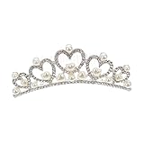 Ipetboom Brautperle Krone hochzeit braut Frauen-Tiara Kopfschmuck aus Perlen Braut Stirnband Brautperle Tiara haaraccessoires hair jewellery Tiara schälen Braut elegante Krone Legierung