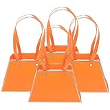 PATKAW 4 Stück transportabler Blumenkasten Anordnung liefert Taschen Papiertüten verpackungsmaterial paketpapier Blumentüte aus Papier Geschenktüten aus Bastelpapier Spezialpapier Orange