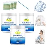 Multifunktionale Fleckentferner-Creme für Textilien, MagicClean Laundry Cream, Fettlöser Creme Für Und Gartenpartys für hartnäckige Flecken auf allen Stoffen, weißen Hemden und Kleidungsstücken(3)