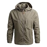 Generisch Herren Winter Wasserdichte Winddichte Winterjacke Softshelljacke für Herren Regenmantel mit abnehmbare Kapuze Warme Windbreaker Outdoorjacke für Wandern Fahrrad Camping
