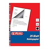 Herlitz 10303725 Kohlepapier für Schreibmaschinendurchschläge, A4, 25 Blatt schwarz