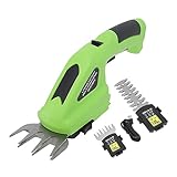 Akku-Heckenschere-Grasschere, 2-in-1-handgehaltener Elektrischer Strauchschneider, Rasentrimmer, Grasschneider, Buschschneider, Elektrische Strauchschere für Garten, Rasen, Hof