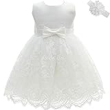 AHAHA Baby Mädchen Prinzessin Kleid Blumenmädchenkleid Taufkleid Festlich Kleid Hochzeit Partykleid Festzug Babybekleidung 12