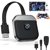 4K Wireless HDMI Dongle, Miracast HDMI Screen Mirroring Display, 2,4/5G Hz Transmitter and Receiver Streaming von Video/Audio/Dateien Übertragung von Laptop, PC, Smartphone auf TV, Beamer, Monitor