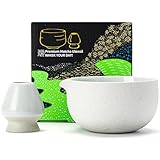TEANAGOO Japanische natürliche Steinstruktur Matcha Chawan (Ausgießer) mit Schneebesenablage, 18 OZ, K13, Lt. Grau, Matcha-Teeschale, Keramikschale, Teeschalen für Matcha, Matcha-Schale