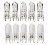 ShuoHui G9 Halogen Leuchtmittel, G9 Halogenlampen, 40W 230V Glühbirnen, Warmweiß 2700K, 500LM Dimmbar Klare Kapsel Backofenlampe Mikrowellen Herd Deckenleuchten (Frosted, 5)