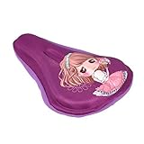 AISHEMI Fahrradsattelbezug für Kinder, weiches Gel, atmungsaktiv, 22,9 x 15,2 cm, für die meisten Fahrräder und Dreiräder (lila)