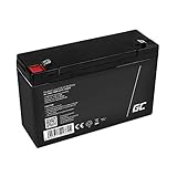 Green Cell AGM 6V 14Ah Akku VRLA Blei-Batterie Bleiakku Ersatzakku Gelakku Akkubatterie Zyklenfest Unbemannt Spielzeug | Elektro Spielzeug| Alarm | Notstrom | Kinderfahrzeuge| Kinder-Quad, Schwarz