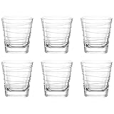 LEONARDO HOME Vario Struttura Wasser-Gläser, 6er Set, spülmaschinengeeignete Saft-Gläser, Trink-Becher aus Glas mit Muster, Getränke-Set, 250ml, 019449