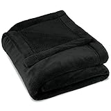 CelinaTex Flauschige Kuscheldecke 150 x 200 cm schwarz Decke Sofa warm Wohndecke weich Mikrofaser Fleece Oeko-TEX Montreal