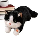 Chaies Plüsch-Katze, niedlich, realistisch, weich, interaktives Spielzeug mit Sound, für Schlafzimmer, Mädchen, Kinderzimmer, Weihnachten