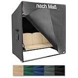 Epic Tube Hollywoodschaukel Abdeckung nach Maß, Abdeckhaube mit 2 Höhen auch für Gartenschaukel, 600D Oxford mit Zwei Wasserdichten Reißverschlüssen, Ösen und Zubehör – Made in EU