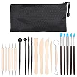 Yuanchu 20Stk Modelierwerkzeug,Töpferwerkzeug Set Keramik Ton Werkzeug Polymer Clay Sculpting Tools Pottery modelierwerkzeugset für Anfänger Töpfer Künstler Modellbau Schnitzarbeiten Kerzen