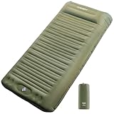 Origem Isomatte Camping Selbstaufblasend, 14cm Ultraleichte Schlafmatte Aufblasbar Kleines Packmaß, Selbstaufblasbare Luftmatratze Outdoor mit Fußpumpe für Wandern, Strand, Reisen, Zelt, Hängematte