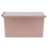 SupMaka Brotform mit Deckel, Pullman Kastenform, rechteckige Brotform, Antihaft-Brotform Rose Gold