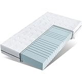 EGO HOME Matratze 80x190 H3 Härte Schaumstoffmatratze 7-Zonen Kaltschaummatratze 16 cm Höhe Komfortschaum-Matratze 80x190cm Öko-Tex Zertifiziert
